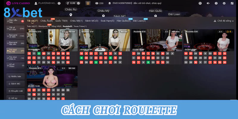 Cách chơi Roulette